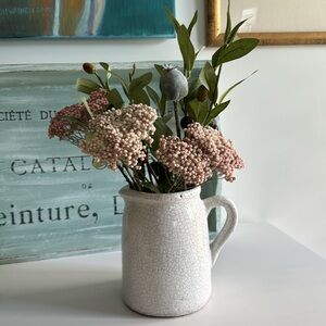 French Country Inspired Crackle Glazed Garden Jug